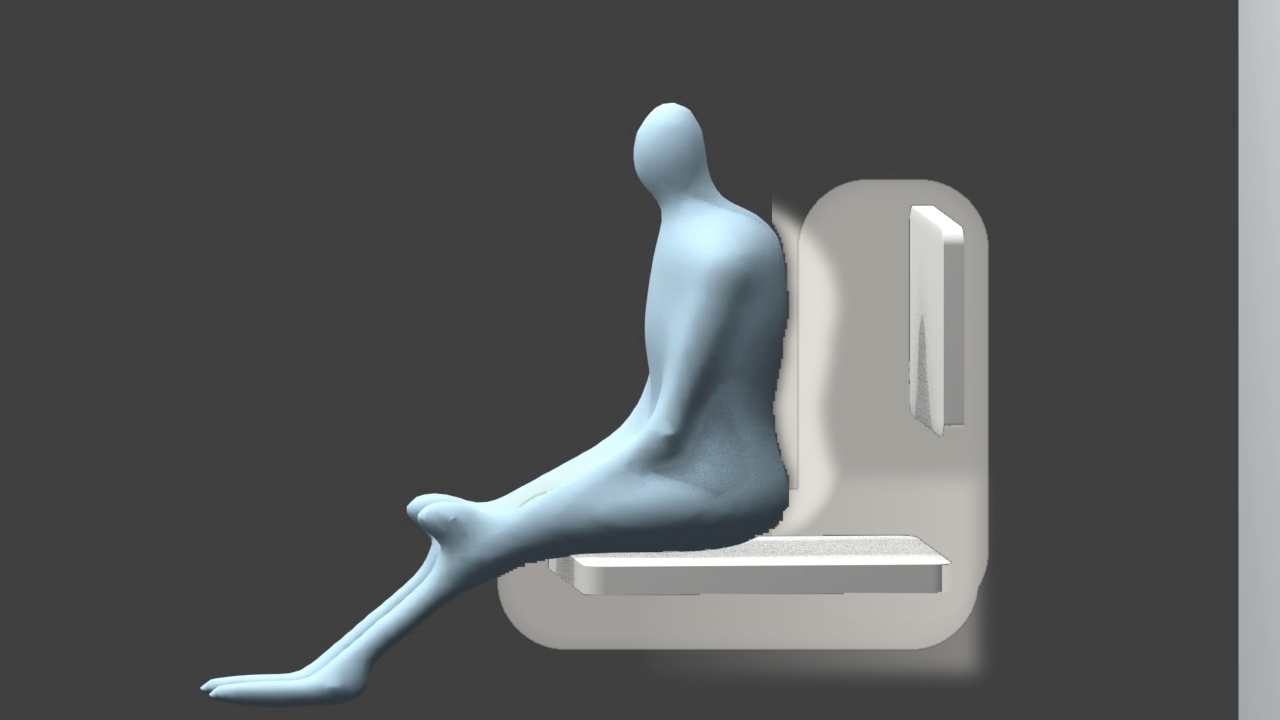 Support shaped closely around the returning figure